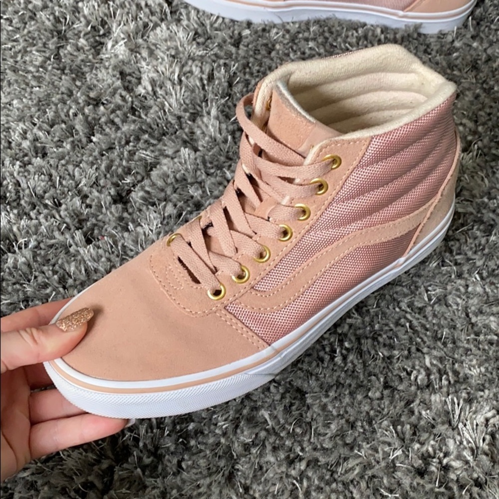 VANS pink high-top shoes